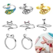 8pcs Crochet Guide Rings, Adjustable Knitting Crochet Loops for Finger Yarn G...