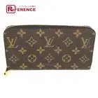 Louis Vuitton M41895 Zippy Wallet Round Zipper Monogram Long Fuchsia Purple Used