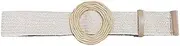 [Jdlsppl] Women's Elastic Braided Web Belt Plastic Buckle Bohemian Summer Beach Stretch Rattan Straw Belt