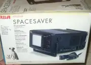 Vintage RCA Color SpaceSaver EO5201BK CRT TV FM Radio, NEV OLD STOCK
