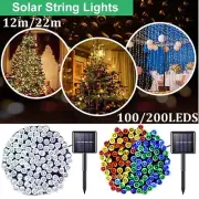 100/200 LED Solar Fairy String Lights Outdoor Garden Decor Christmas Party Light