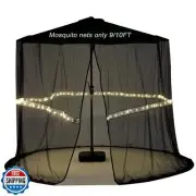 Tiimmgaal 9/10FT Mosquito Net for Patio Umbrella Outdoors Screen Polyester Ha