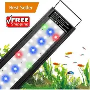 Aquarium LED Light Full Spectrum Fish Tank Lights White Blue Red Green12" to 18