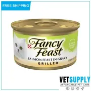 New Fancy Feast Cat Adult Grilled Salmon Feast in Gravy 85g*24 Cans 1 Pack