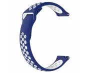 Silicone Sports Watch Straps Compatible with the Garmin Vivoactive 3 - Blue and White