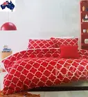 AUS QLTY Abstract Geo Print 5 PIECE KING BED Quilt Cover & Fitted Sheet Set