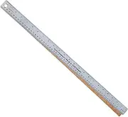 Breman Precision 24 Inch Metal Ruler with Cork Backing - Metal Ruler 24 Inch - Straight Edge Ruler 24-Inch Stainless Steel Ruler - Imperial & Metric Cork Backed Ruler - Metal Ruler Cork Back 24 Inch