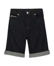 logo-patch denim Bermuda shorts 12,14Y,12Y,10Y,12 Black
