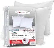 Guardmax, Bed Bug/Waterproof Zippered Pillow Protector, White , 16x16, 4 Pack