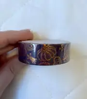 Simply Gilded - Pumpkin Paisley Aubergine Purple With Copper Foil Washi Tape NEW