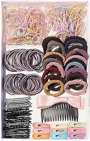 Girls Hair Accessory Set, Multicolor Hair Ties, Ponytail Holders Multicolor Hair Rubber Bands, Cute Elastic Hair Bands Set For toddler