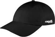 [Capelli Sport] Hat, Youth Team Adjustable Baseball Cap with Curved Brim, Black/White
