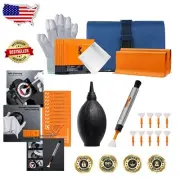 Complete 32-Pack Camera Cleaning Kit with Anti-Static Gloves and Storage Bag