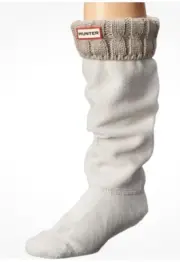 Hunter Unisex 6 Stitch Boot Sherpa Socks Greige Size XL NWB