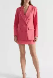 Seed Heritage - Womens Double Breasted Blazer/Jacket - Size 10 AUS $229.95 PINK