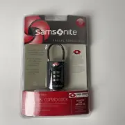 Samsonite Travel Sentry Large Dial Combo Lock TSA Approved Black 43665-1041