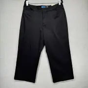 Dockers Pants Womens Size 14 Black Capri Nouveau Fit Career Trousers Office NWT