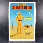 Star Wars C-3PO Protocol Droid Art ACME 13x19 Signed LE 86/150 COA 2013 Sealed