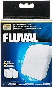 Fluval Quick-Clear Water Polishing Pads, Mechanical Filter Media for Aquariums, 6-Pack, A244A1,All Breed Sizes