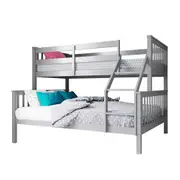 Nero Natural Pine Triple Bunk Bed Grey