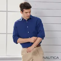 在飛比找momo購物網優惠-【NAUTICA】男裝經典原色長袖襯衫(深藍)