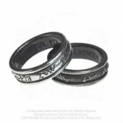 Alchemy Gothic Demon Black & Angel White Rings • Local Stock • Gothic