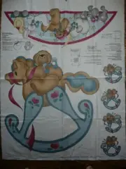Daisy Kingdom Rock along Bear soft wall hanging Cornice Board fabric panel new