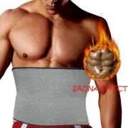 Men Sweat Body Shaper Waist Trainer Belly Belt Workout Gym Back Supports Wrap