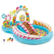 Intex 9 x 6 Foot Inflatable Candy Zone Play Center Pool with Waterslide (2 Pack)