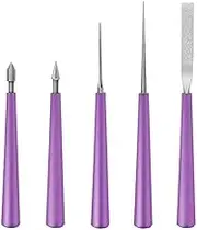 HUIDYSM 5PCS Bead Reamer Set Diamond Tipped Bead Reamer Beading Hole Enlarger Tool for Glass Plastic Metal Wood Beads