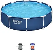 Bestway Steel Pro 10' x 30" Round Above Ground Pool Set | Includes 330gal Filter Pump