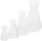 BUGUUYO Flask Set 50ml 100ml 250ml 500ml Conical Flasks Scale for Laboratory and School Use