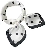 [Beavorty] 1Pc Printed Square Silk Scarf Fashion Neckerchief Bag Accessory Bright Design Skin Friendly Material for Parties Weddings and Travel