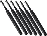 DECORNIJIA 6pcs Eyelash Brush with Lid Portable Makeup Eyelash Applicator for Eyebrow and Mascara Application Lightweight Spoolie Brush for Natural Finish and Tidy Look