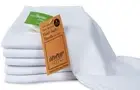 White Organic Cotton Flour Sack Kitchen Towels Pack of 6 - Tea Towel for Embr...
