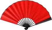 [Generic] Silk Folding Fan - Silk Foldable Fan - Retro 10Inch Waterproof Props for Dance Home Women Lady Music Festival Church Girls Performance Decoration