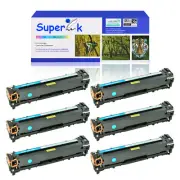 6 PACK - Cyan CE321A Toner for HP 128A Color Laserjet Pro CP1525N CM1415FN MFP