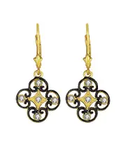 Genevive Gold Over Silver Earrings