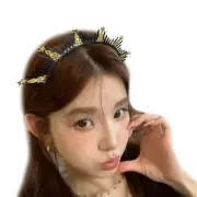 Elaborate Tiaras Hair Hoop Spikes Crown Decorative Bridal Headpiece