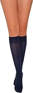 [Annes styling] Knee High Socks for Women - Comfortable Durable Stretchy Pop Socks - Soft Versatile Snug-Fitting Resistant Stylish - Made in Italy 89% Polyamide 11% Elastane Multi-Colour