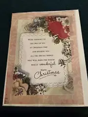 Handmade Christmas Card - We’re Thinking of the Two of You - Toadily Handmade