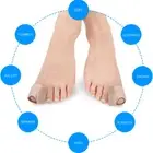 4Pcs Gel Toe Separators Bunion Corrector For Overlapping Toe Fabric Toe Spac GRS