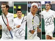Rafael Nadal Roger Federer Andy Murray Novak Djokovic Signed Autographed Photo Poster Memorabilia A4 210x297mm