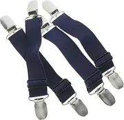 Happyyami Trouser Clips Belt Bro Cords Sock Suspenders Truck Tie Down Straps Holder Belt Loop Suspenders Training Pants Cowboy Boot Straps Fitted Protectors Zip Ties Rack Black Metal