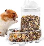 Weqizuerqi 15.2x15.5x10cm Hamster Automatic Feeder Hamster Feeder and Drinker Set Food Dish Bowl Dispenser for Syrian Dwarf Hamsters Gerbils mice Guinea Pig Hedgehog