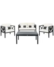 Safavieh Nunzio 4pc Outdoor Set With Accent Pillows