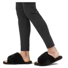 Sorel Go Mail Run Faux Fur Cotton Slippers, Cozy House Shoes , Black, Size 8, NW