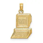 14k Yellow Gold COMPUTER WHIZ Charm
