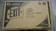 New in box Lithonia Lighting EXG LED EL M6 Green LED Emergency Exit Sign