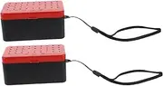 2pcs Fishing Red Worm Box Bait Buckets for Fishing Worm Bait Holder Portable Tackle Boxes Plastic Orange